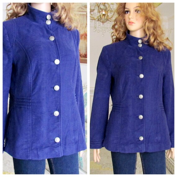 velvet blazer women military Clothing Vintage mili