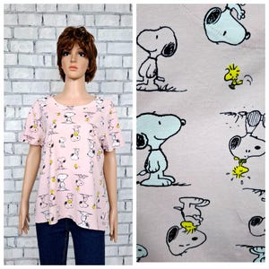 t-shirts femme L t-shirts roses vintage t-shirts imprimés snoopy chemise d'été t-shirts de dessin animé