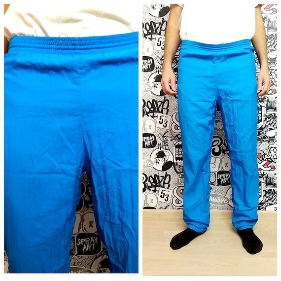 Blue Pants Sport Pants Mens Track Pants Shell Pants Athletic Pants Athletic  Trousers Track Suit Pants Sport Windbreaker Trousers XL -  Canada
