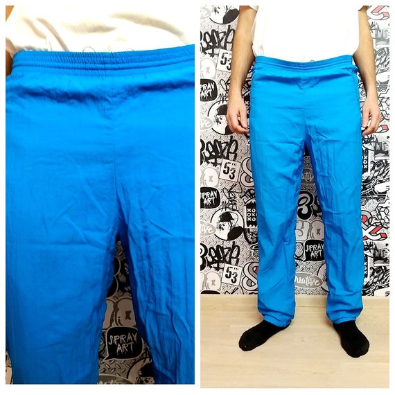 Blue Pants Sport Pants Mens Track Pants Shell Pants Athletic Pants Athletic  Trousers Track Suit Pants Sport Windbreaker Trousers XL -  Canada