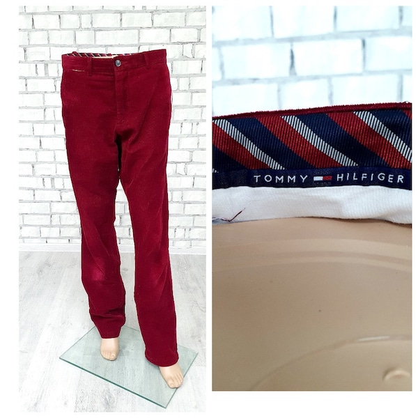 Pantalon en velours bordeaux pour homme Pantalon bordeaux S Pantalon chino Pantalon rétro Pantalon pour homme Pantalon de golf vintage Pantalon de travail Pantalon de disco