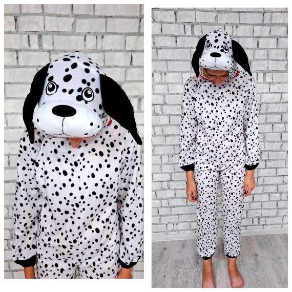 10 12 Y. Dalmatian Costume Party Clothing Dog Kigurumi Kids Cosplay Dog Costume Halloween Costume Dog Pajamas Jumpsuit Romper Animal Onesie Etsy Canada