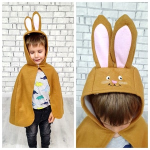 3T rabbit costume  bunny costume  kids Cape Cosplay rabbit Cape halloween costume bunny Cape hooded Cape children Cape  animal Cape