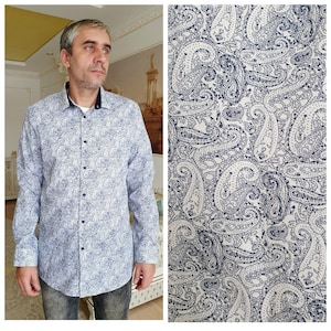casual shirt XL paisley shirt Abstract shirts mens shirt paisley print mens pattern shirt boho shirt hippie shirts festival shirt Button Up
