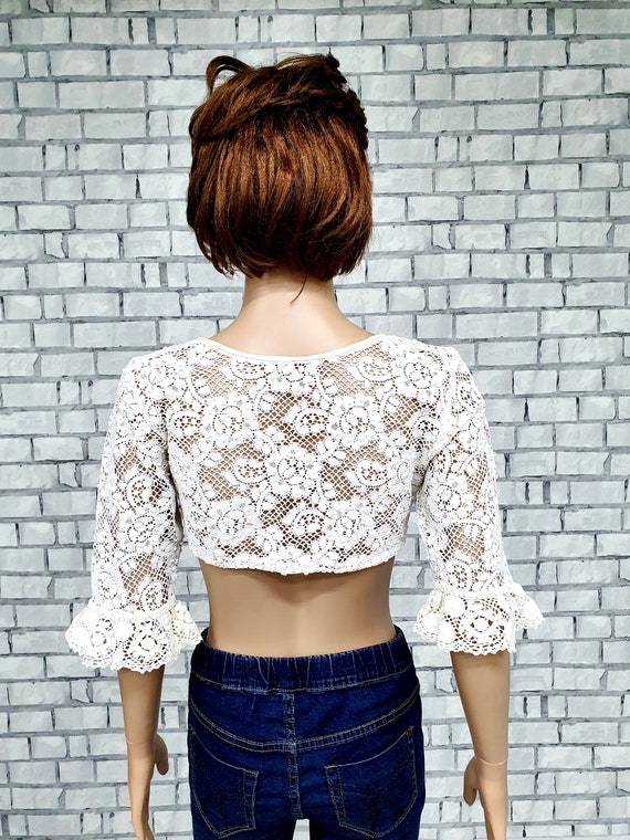 oktoberfest clothing bavarian Top M lace top ivor… - image 4