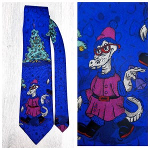 Cadeau de Noël Cravate pour homme Cravate à imprimé crocodile Gena