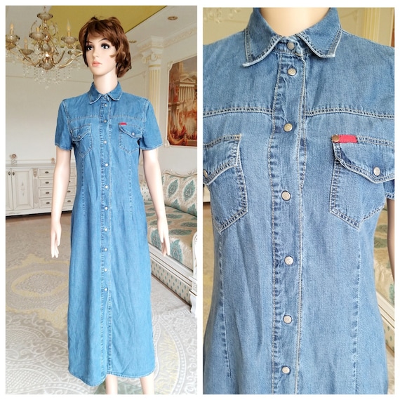 Christmas Gift jean dress Denim dress womens dress