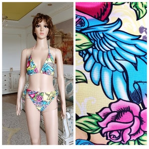  Womens Bikini Sets 60s 70s Floral Sporty Two Piece
