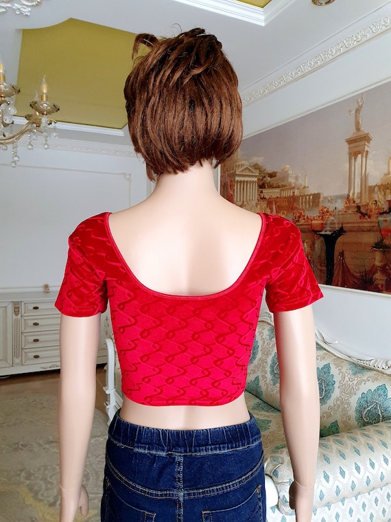 Buy Valentines Day Gift Womens Top Red Top Red Velvet Top Vintage