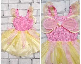 18-24 months  kids fairy dress Baby pink yellow kids fairy costume halloween costume fairy Clothing cosplay girls costume  kids costume