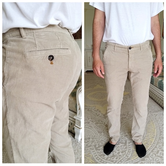 Mens Pants Mens Corduroy pants XL beige Corduroy p