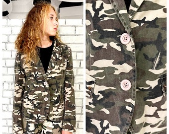Bomber da donna blu mimetico AOP Etsy Italia