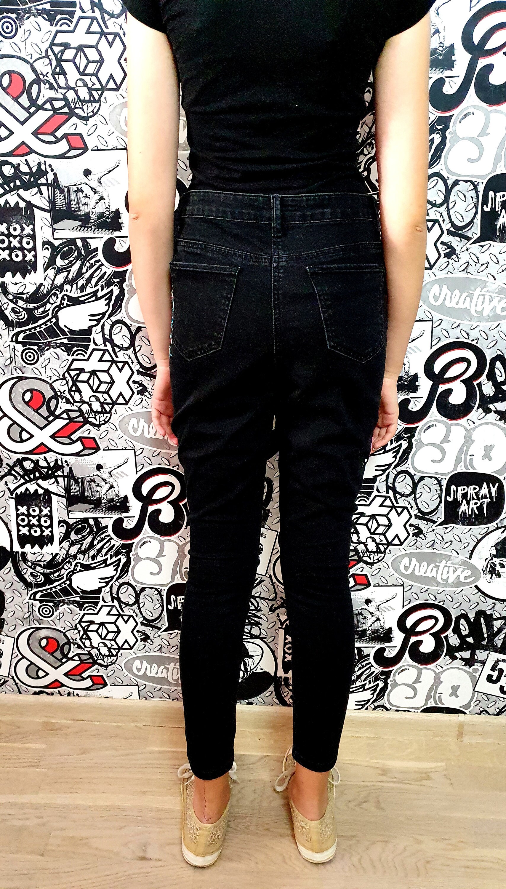 Skinny Floral Embroidered Pants Black Denim Pants Stretch - Etsy