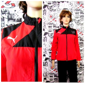 Womens Sports Jacket puma Jacket Sports coat puma windbreaker Outerwear track suit top travel jacket red jacket oversize Spring Jacket S