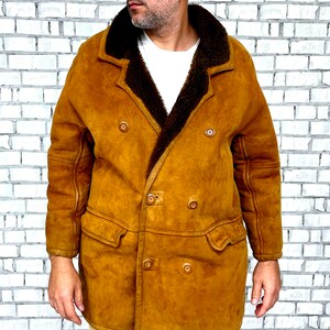 Mens Sheepskin Coat Fur Coat L Overcoat Mens Leather Coat - Etsy