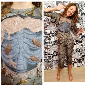 for 7-8 years  kids Zombie Monster costume horror Frankenstein costume boys Girl carnival costume halloween costume cosplay children costume