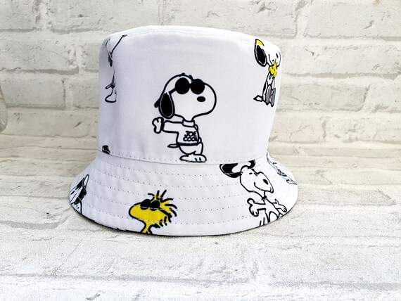 Double Sided Hat Beach Hat Snoopy Print 