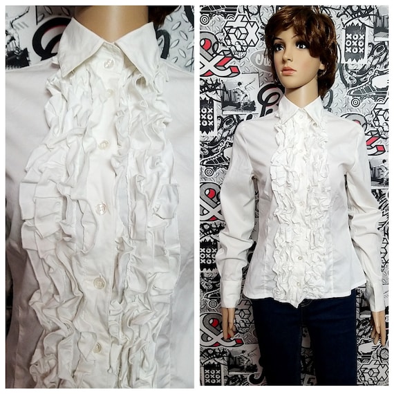 Ruffle blouse Victorian Clothing Victorian Blouse
