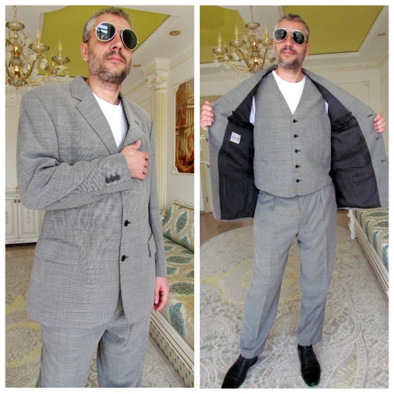 JOOP Gray Mens suit Vintage 54 retro suit 3 piece