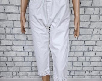 20s Victorian bloomers XL Antique bloomers womens bloomers  Edwardian bloomers White Cotton Bloomers pantaloons Renaissance pettipants