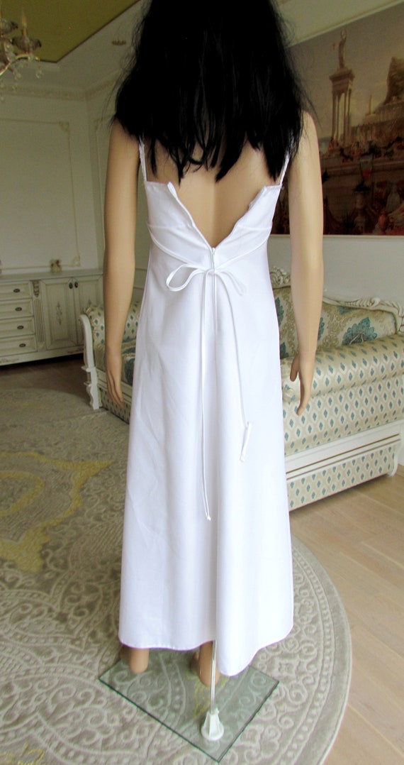 minimalist wedding dress XXS white sundress white… - image 7