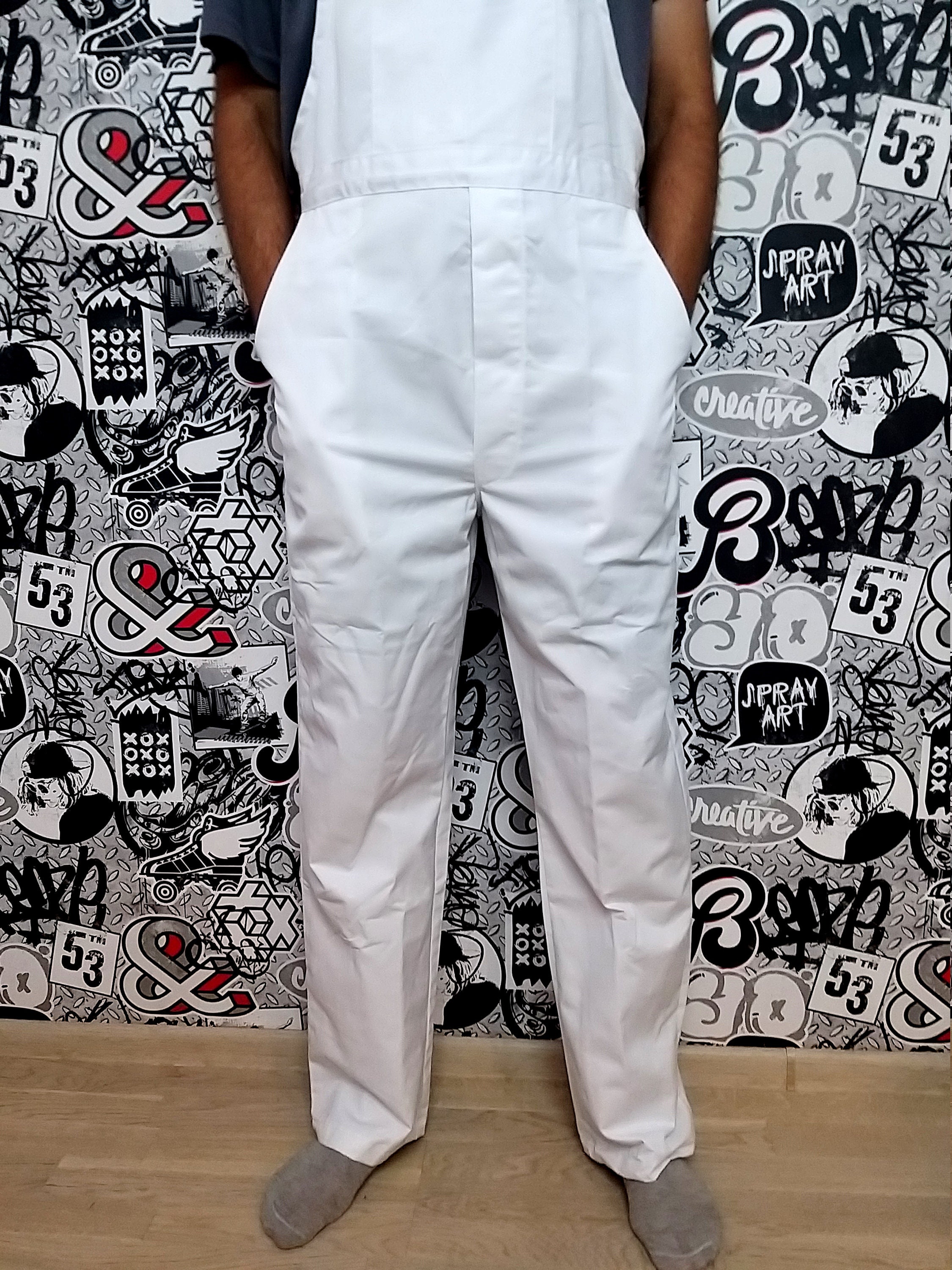 Mens Coveralls mens Overalls utility white workwear white Etsy