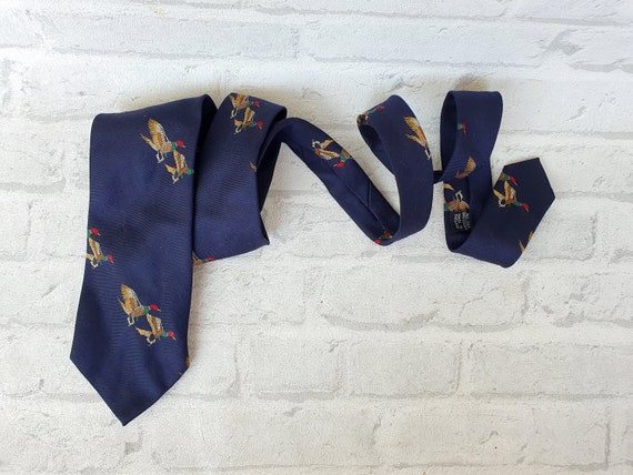 duck print Tie bird Necktie silk Tie teacher gift… - image 6