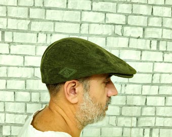 VIGO コーデュロイ コットン ニュースボーイ 8パネル キャップ