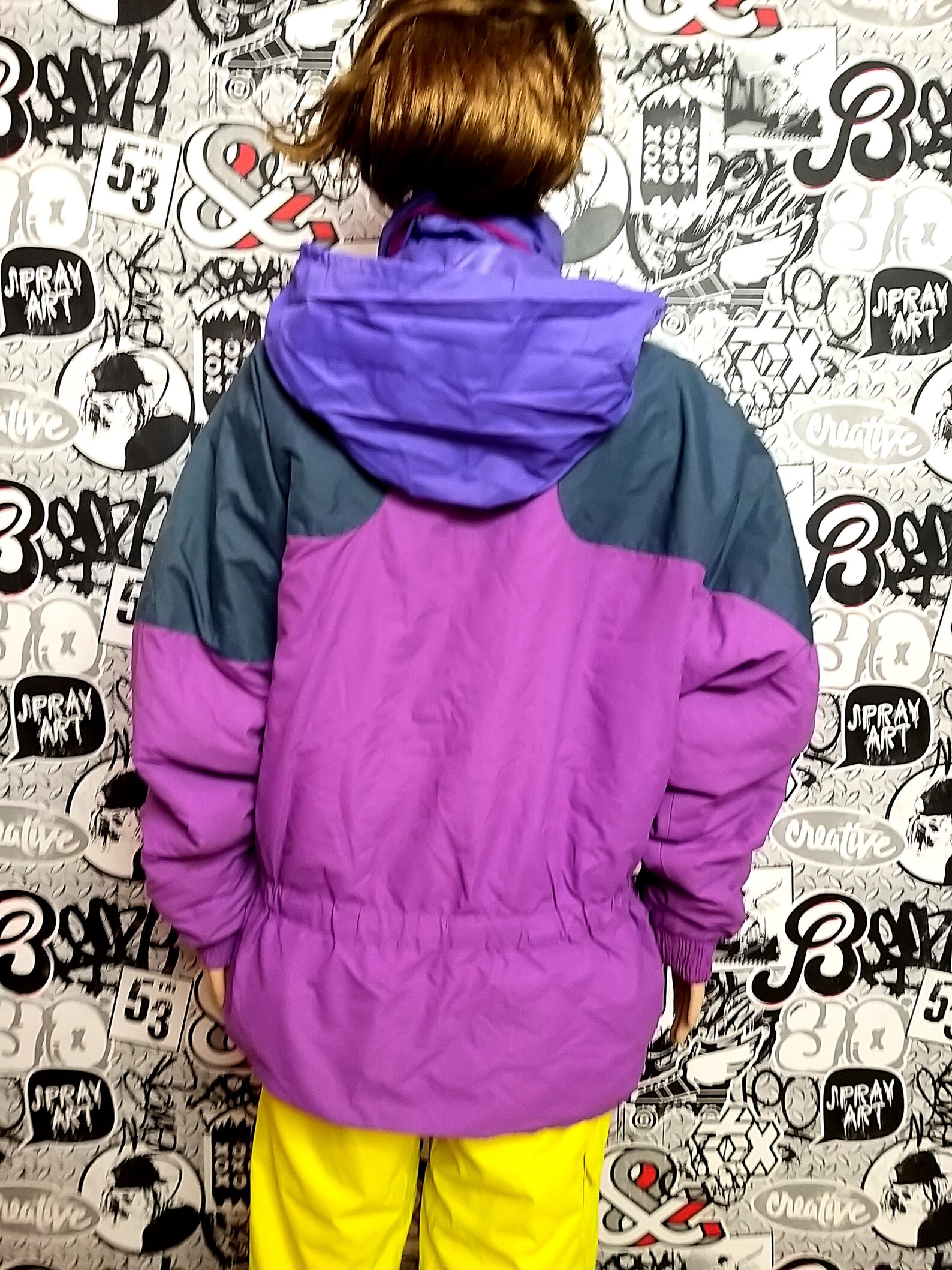Retro Ski Jacket Womens Clothing Purple Warm Jacket Winter Etsy