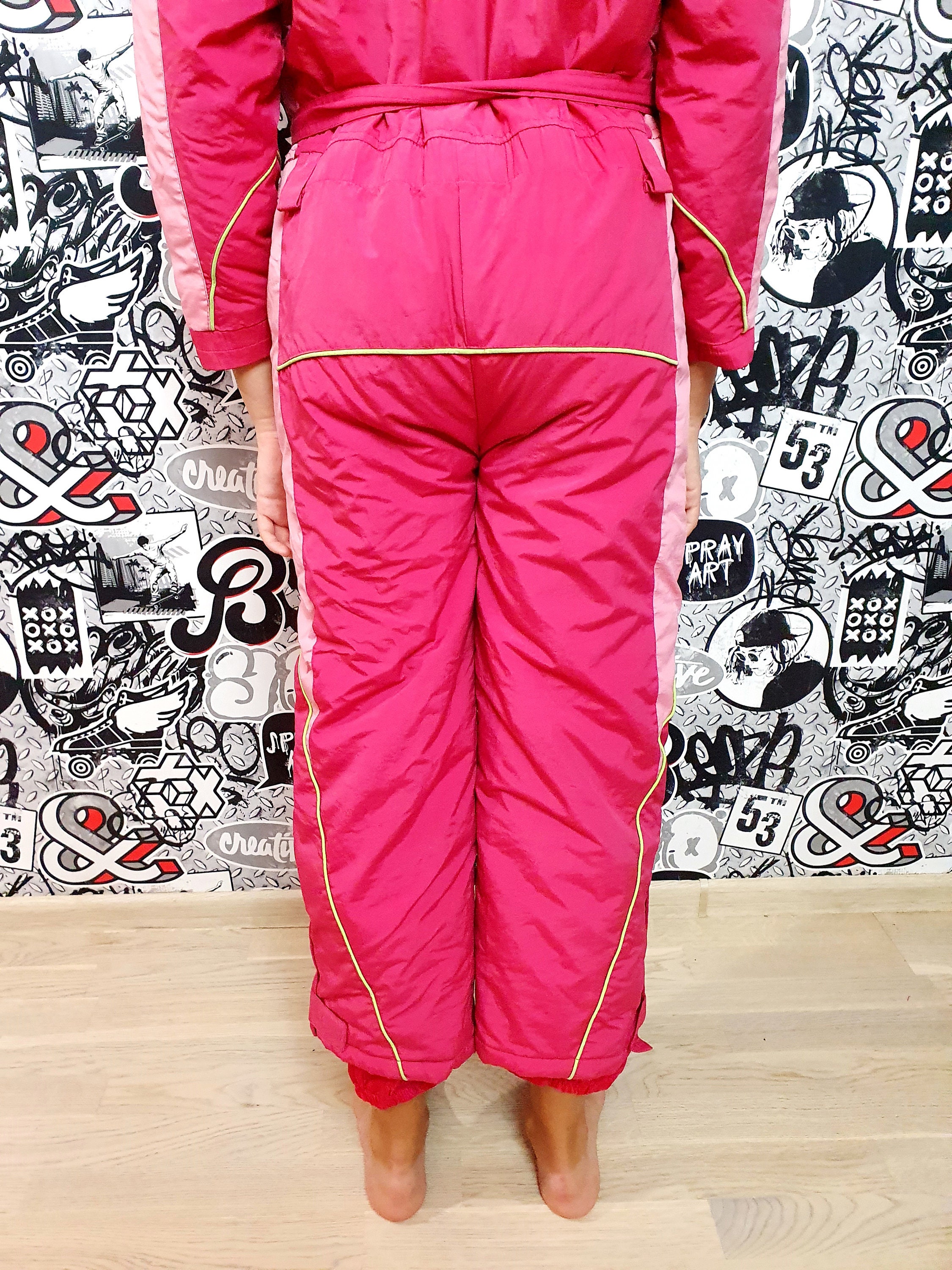 90s Ski Suit Pink Ski Suit Kids Ski Suit Mountain Clothing Etsy