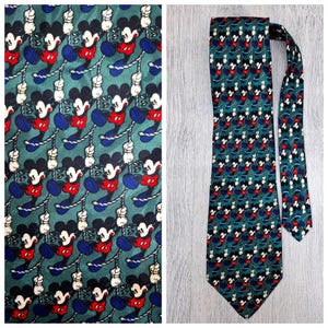 cartoon tie collectible tie Unlimited Necktie Mickey Mouse tie Walt Disney print Disney tie vintage Disney Necktie mens tie