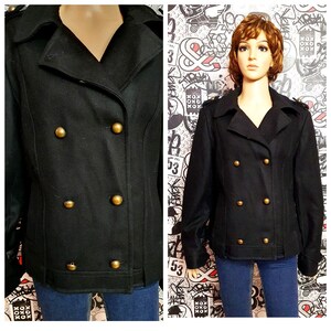 Black Wool Coat, Military Winter Coat, Military Jacket, Wool Black Wool Coat, Military Winter Coat, Military Jacket, Wool