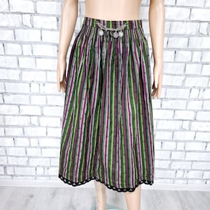 Green purple dirndl folk skirt XL Octoberfest Clothing german dirndl skirt german skirt bavarian skirt festival skirt Octoberfest skirt