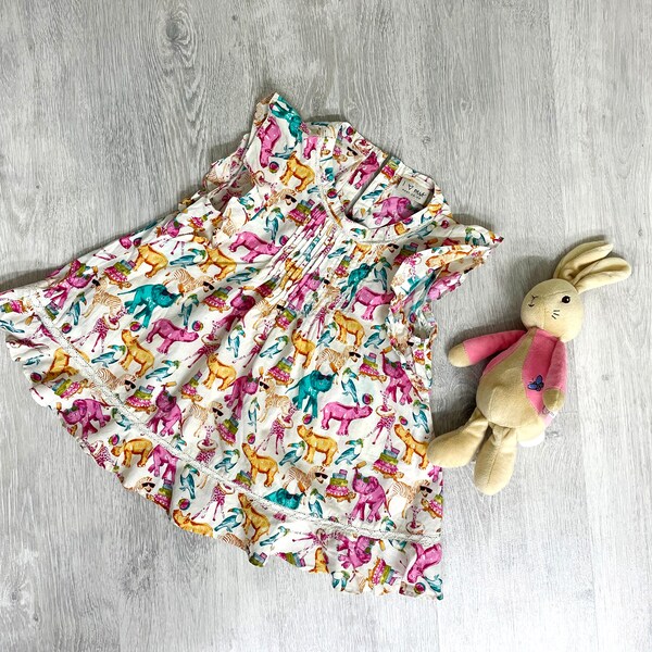 Hippo Cute Pattern Print Dress