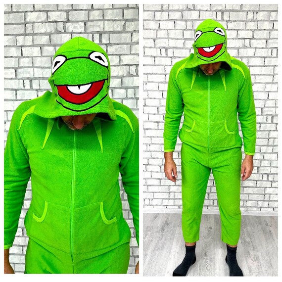 Kermit Frog Kigurumi ADULT Cosplay Frog Costume Halloween Costume