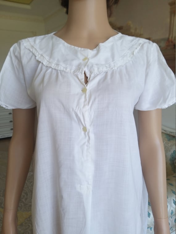 chemise Antique slip dress XL Antique Nightshirt … - image 2