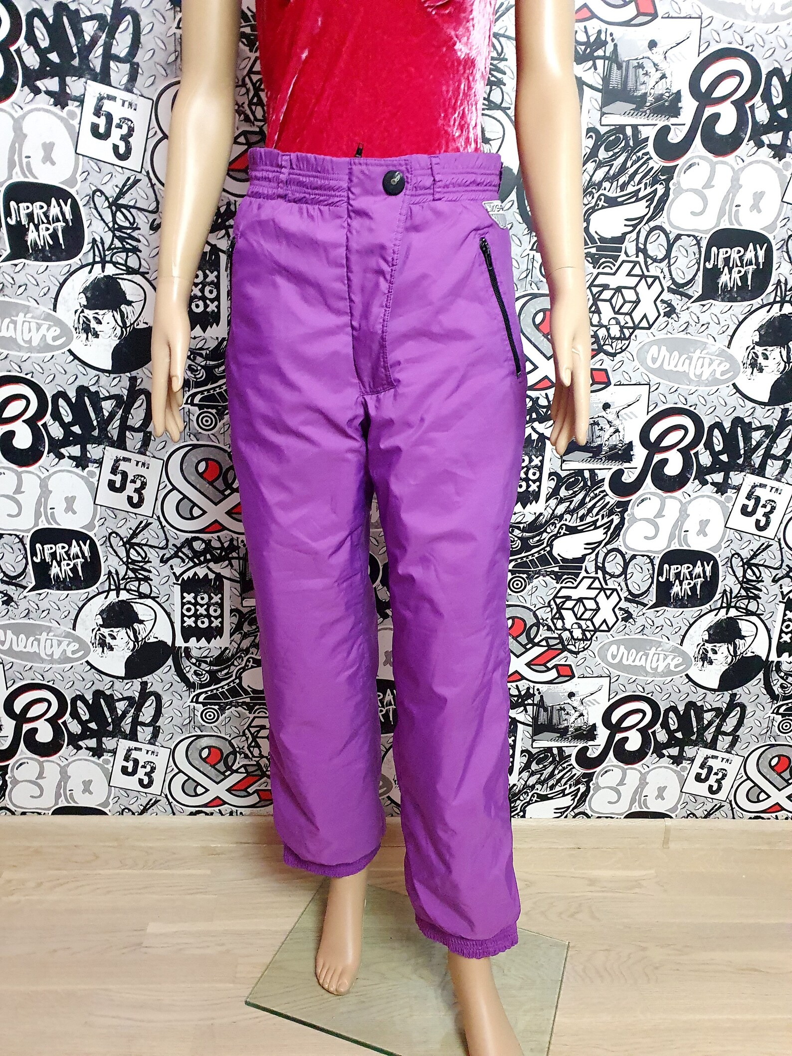 Womens Skiing Clothing Womens Ski Pants Purple Ski Pants M Etsy