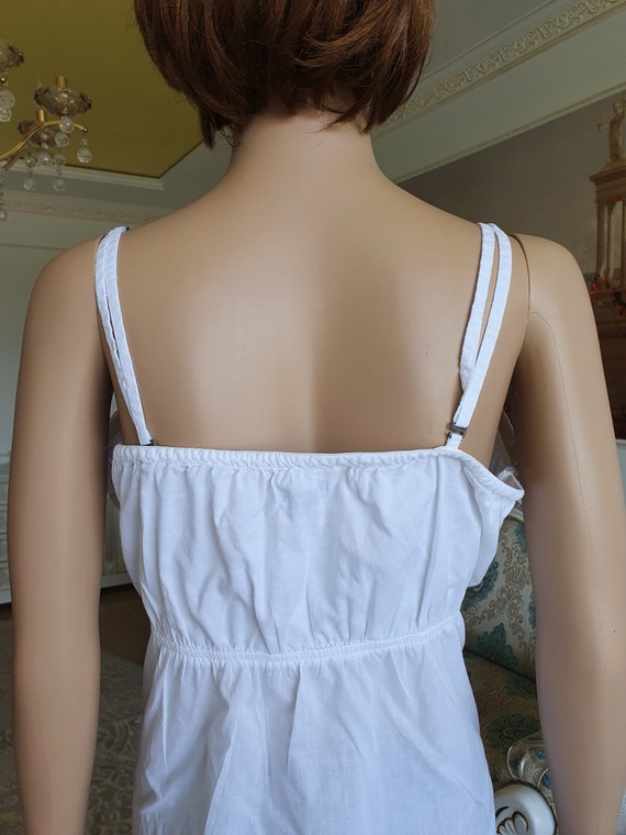 Antique blouse Antique Shirt XL white Camisole To… - image 7