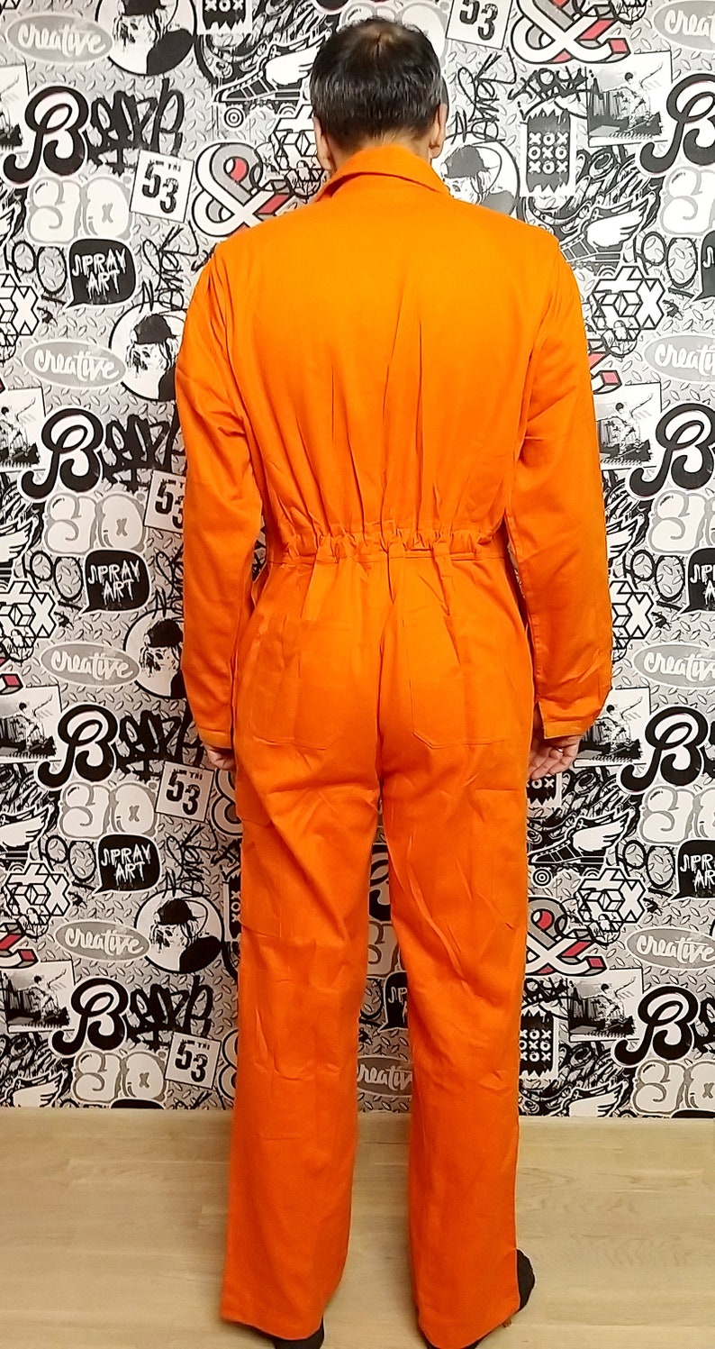 One Piece orange Coveralls vintage orange Jumpsuit mens Overalls mens Coveralls utility workwear mechanic uniform XL