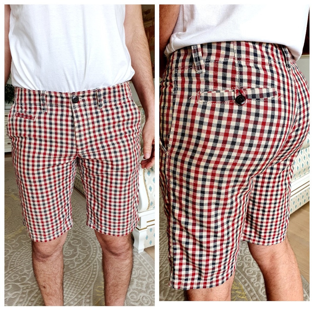 80's Men's Clothing Mens Shorts Vintage Mens Plaid - Etsy