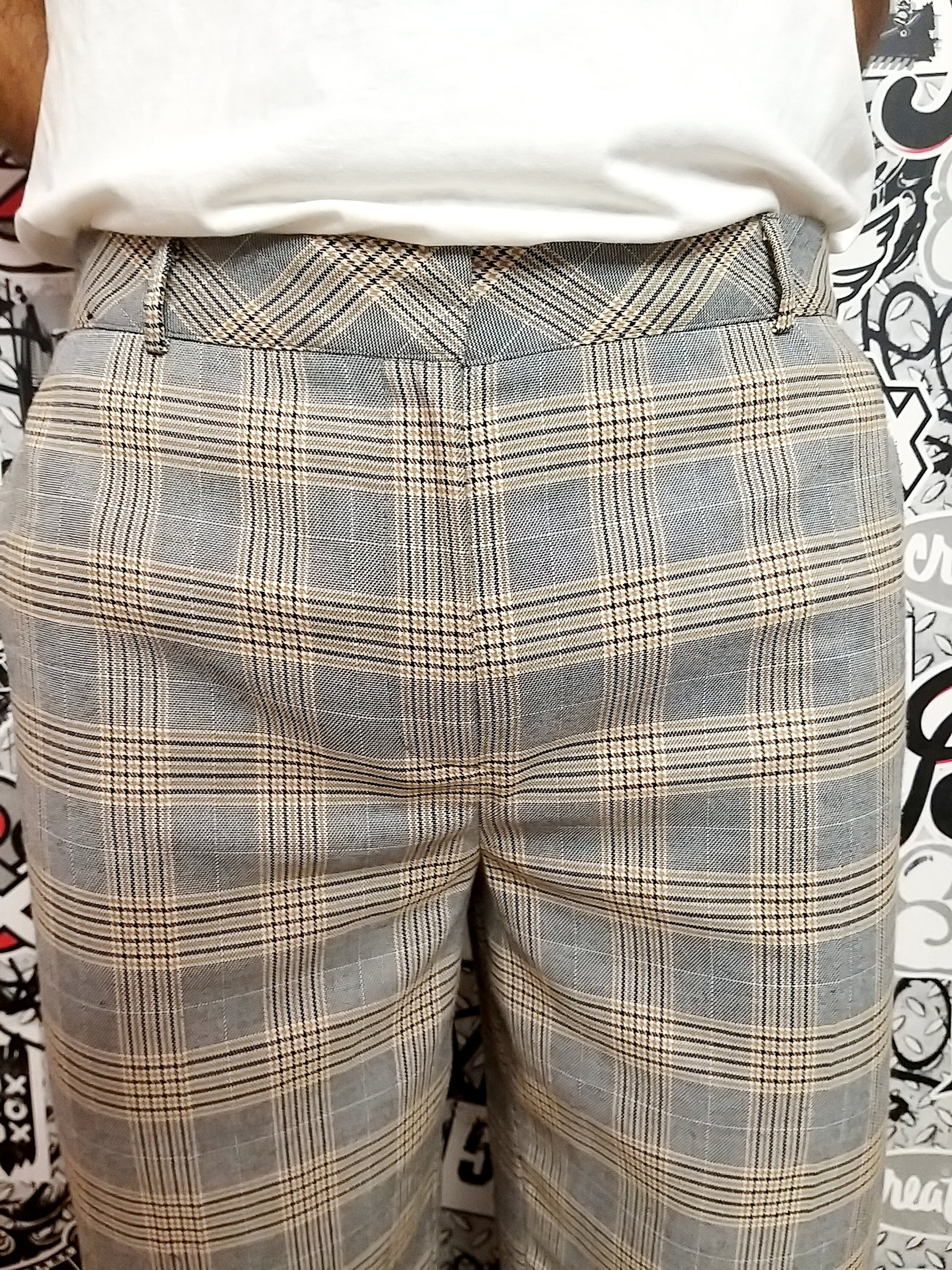 Beige Plaid Pants 2XL Retro Pants Mens Pants Checkered Pants | Etsy