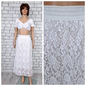 Ivory lace skirt 2XL Victorian Skirt Victorian Petticoat Skirt  Eyelet Skirt peasant skirt long skirt wedding skirt bridal skirt
