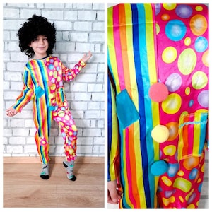 4T baby kids clown costume child boys Girl carnival costume halloween costume clown cosplay children costume kids costume