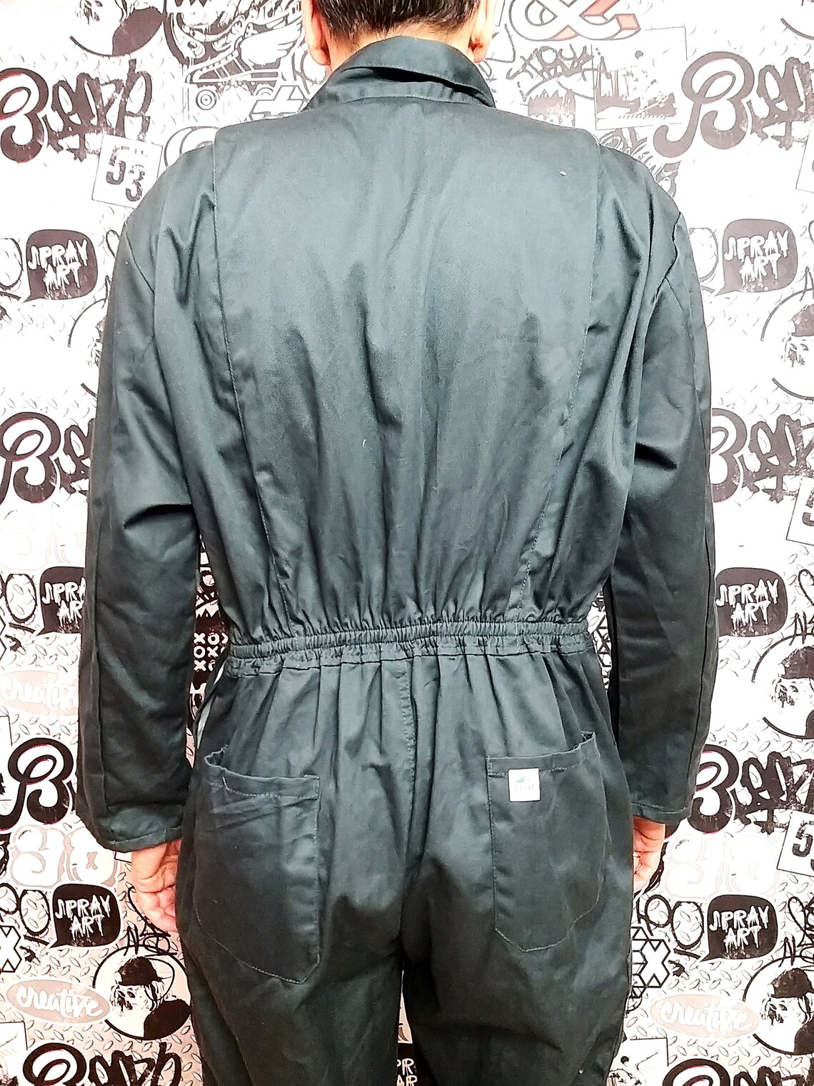 One Piece green Coveralls vintage green Jumpsuit mens Overalls Etsy