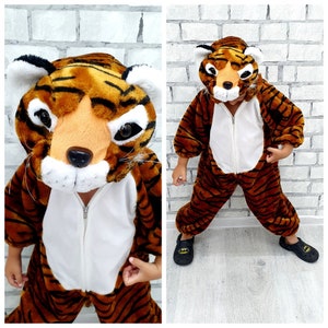 Tigre Costume Carnevale Calda Tuta Bambini Tiger Baby Costume