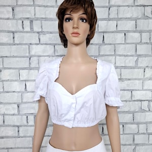Octoberfest Top L/XL German dirndl top Bavarian top Dirndl Blouse Crop Blouse folk blouse festival top Octoberfest Blouse Dirndl Crop Top
