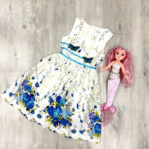 11-12 yrs butterfly print dress  Baby dress girl dress Kids dress child dress toddler dress summer outfit flower dress children dress