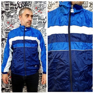 Mens windbreaker L blue windbreaker Mens Sports Jacket Sports coat watercolor windbreaker travel jacket outdoor jacket Spring Jacket