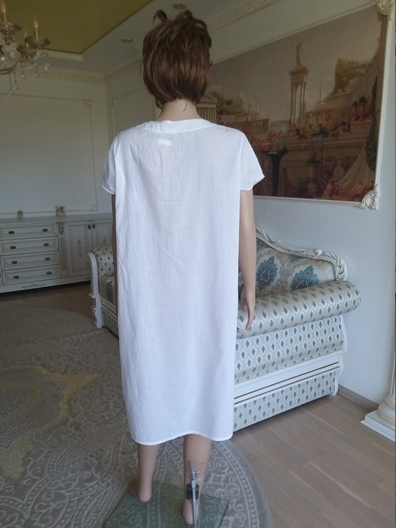 chemise Antique slip dress XL Antique Nightshirt … - image 6