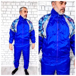 navy blue sport suit L vintage navy blue track suit Men&#39;s track suit 90s  Mens sport pants windbreaker track top womens sport suit